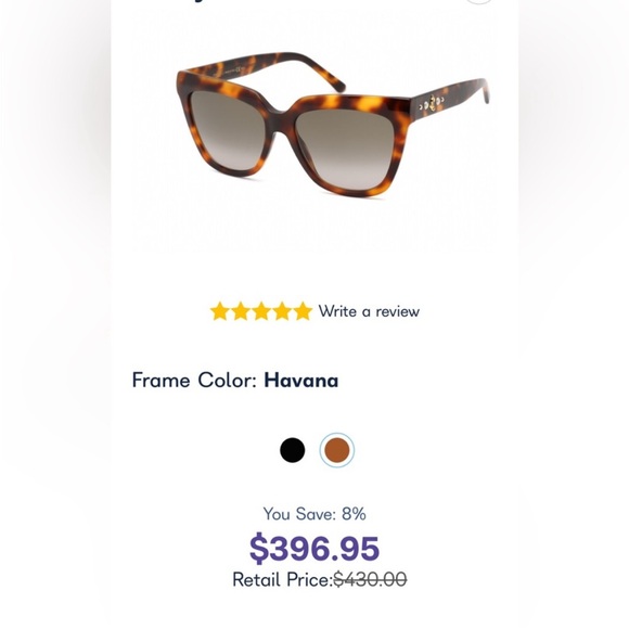 Authentic Jimmy Choo Tortoise Shell Havana Sunglasses
